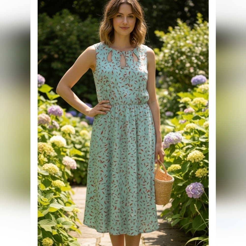 NWT Savile Row Dress Mint Green with Chili Pepper Print.  Size 4.  Has P…